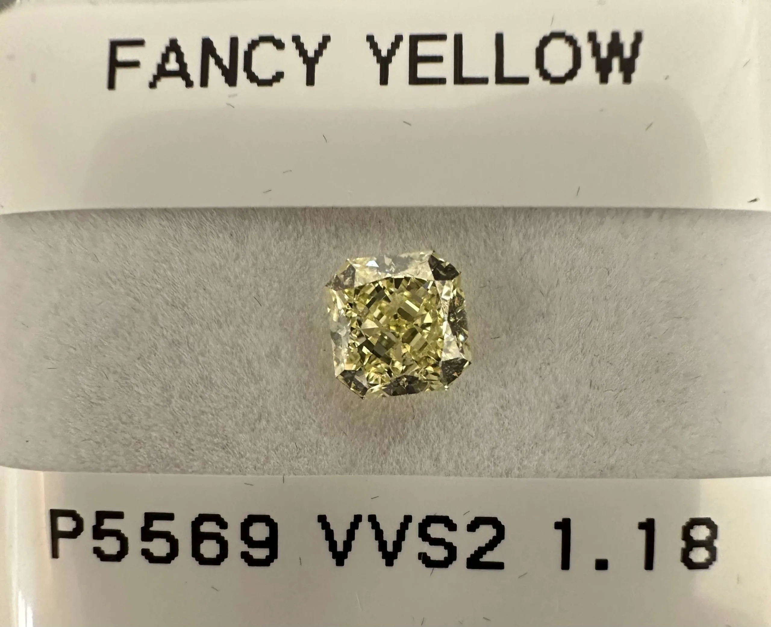 1.18 Carat Square Radiant Fancy Yellow VVS2 Natural Diamond 1 1.18 Carat Square Radiant Fancy Yellow VVS2 Natural Diamond