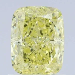1.21 Carat Cushion Brilliant Fancy Yellow SI1 Natural Diamond