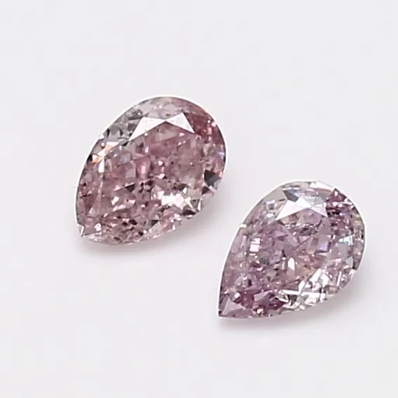 0.25 Carat Pear Fancy Intense Pink SI1 Natural Diamond