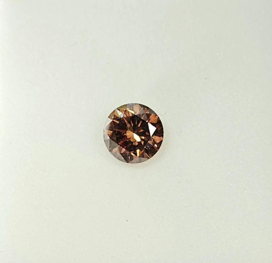 1.07 Carat Round Fancy Dark Orange Brown SI1 Natural Diamond 1 1.07 Carat Round Fancy Dark Orange Brown SI1 Natural Diamond