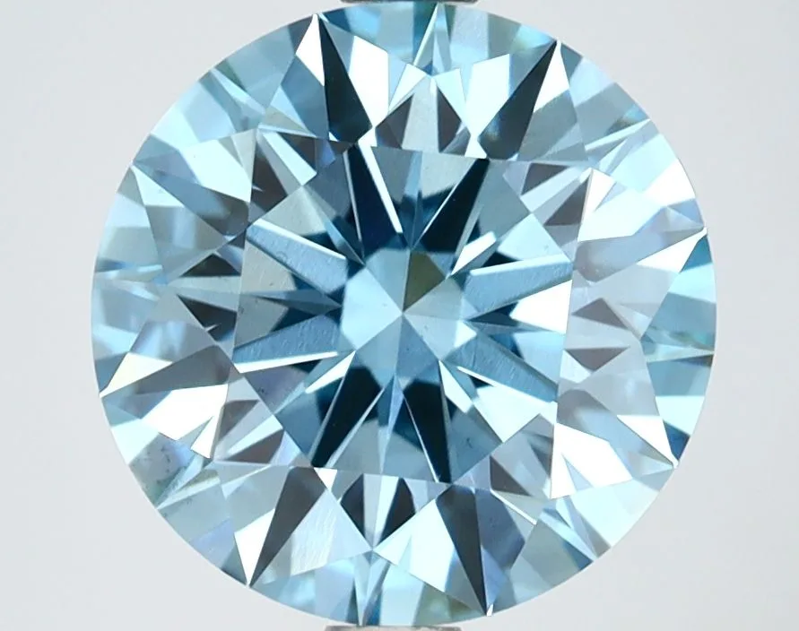 3.13 Carat Round Fancy Vivid Blue VS1 Lab Diamond 1 3.13 Carat Fancy Vivid Blue VS1 ROUND Lab Diamond