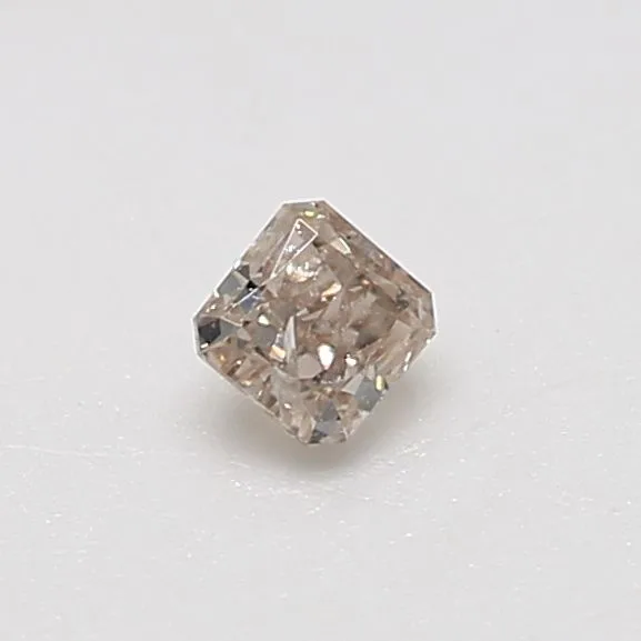 0.06 Carat Radiant Fancy Light Brown Natural Diamond