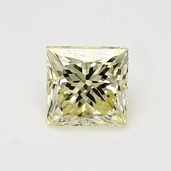 1.01 Carat Princess Fancy Light Yellow SI1 Natural Diamond
