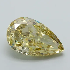5.05 Carat Pear Fancy Intense Yellow VVS2 Lab Diamond