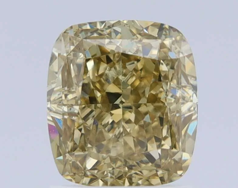 1.75 Carat Cushion Modified Fancy Yellow SI1 Natural Diamond 1 1.75 Carat Cushion Modified Fancy Yellow SI1 Natural Diamond