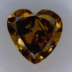 0.61 Carat Heart Fancy Dark Brown SI2 Natural Diamond