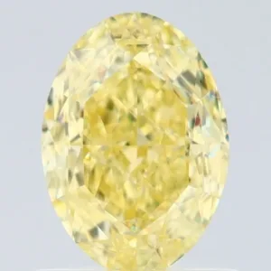 1.02 Carat Oval Fancy Yellow VS2 Natural Diamond