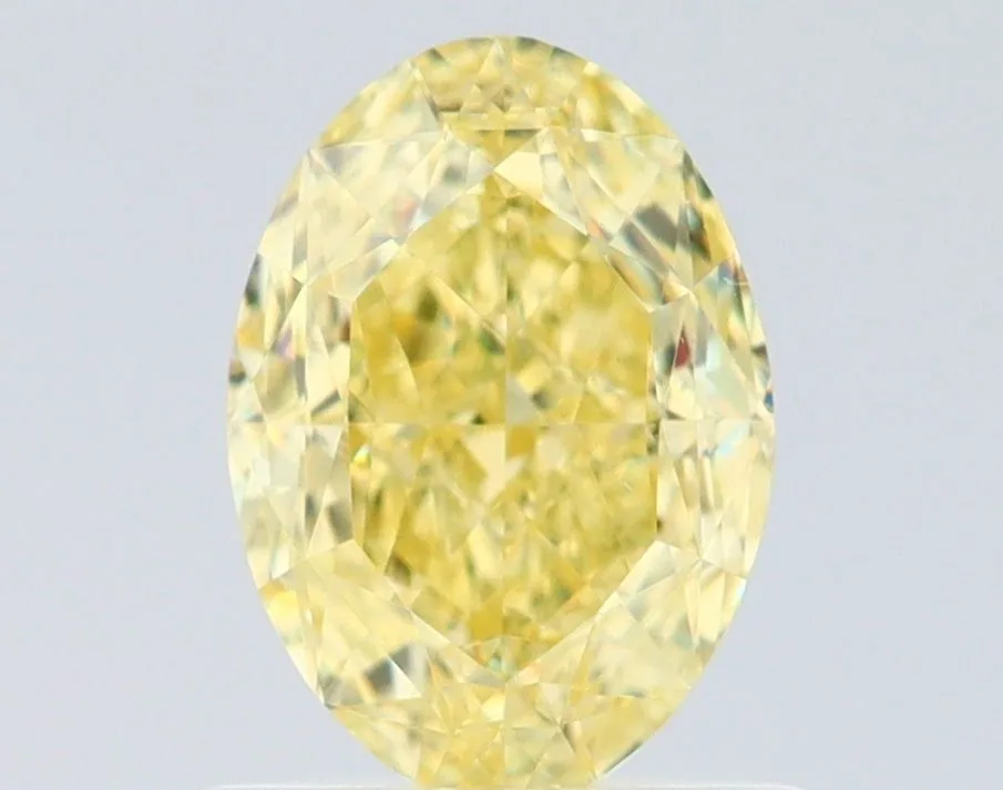 1.02 Carat Oval Fancy Yellow VS2 Natural Diamond 1 1.02 Carat Oval Fancy Yellow VS2 Natural Diamond
