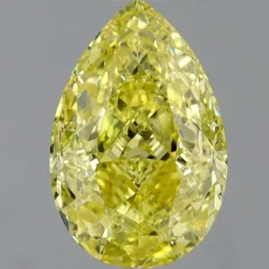 1.51 Carat Pear Fancy Intense Yellow SI1 Natural Diamond