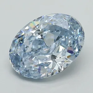 2.01 Carat Oval Fancy Vivid Blue VVS2 Lab Diamond