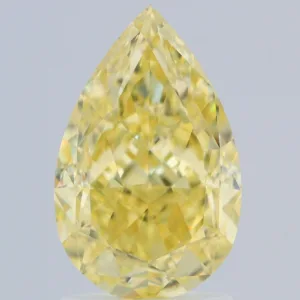 2.22 Carat Pear Fancy Intense Yellow VVS1 Natural Diamond