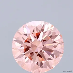2 Carat Round Fancy Vivid Pink VS1 Lab Diamond