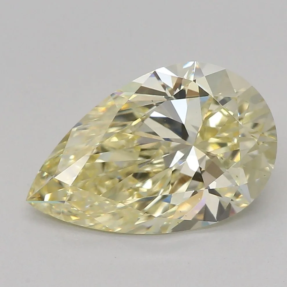 1.5 Carat Fancy Yellow VS1 PEAR Lab Diamond