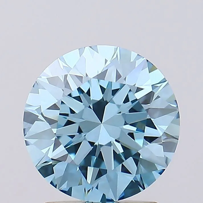 2.03 Carat Fancy Vivid Blue VVS2 ROUND Lab Diamond