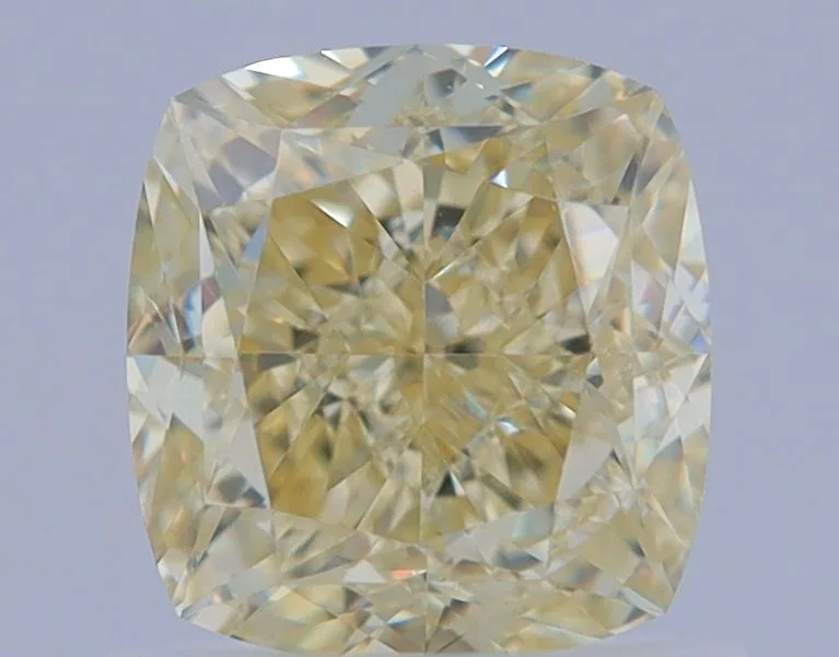 1.11 Carat Cushion Modified Fancy Light Yellow VS1 Natural Diamond 1 1.11 Carat Cushion Modified Fancy Light Yellow VS1 Natural Diamond