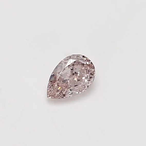 0.18 Carat Pear Fancy Light Pink I1 Natural Diamond