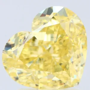 2.02 Carat Heart Fancy Intense Yellow VVS1 Natural Diamond
