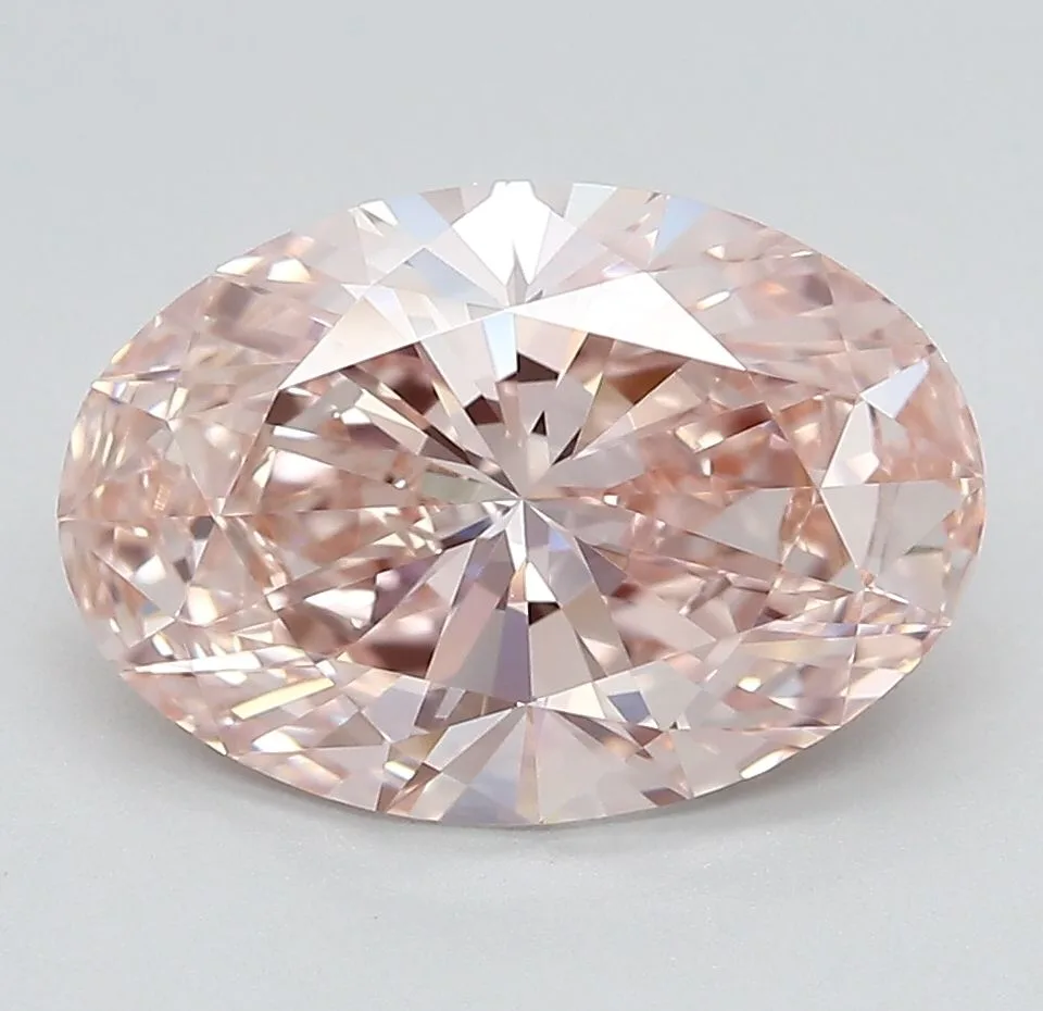 3.23 Carat Fancy Intense Brownish Pink IF OVAL Lab Diamond 1 3.23 Carat Fancy Intense Brownish Pink IF OVAL Lab Diamond