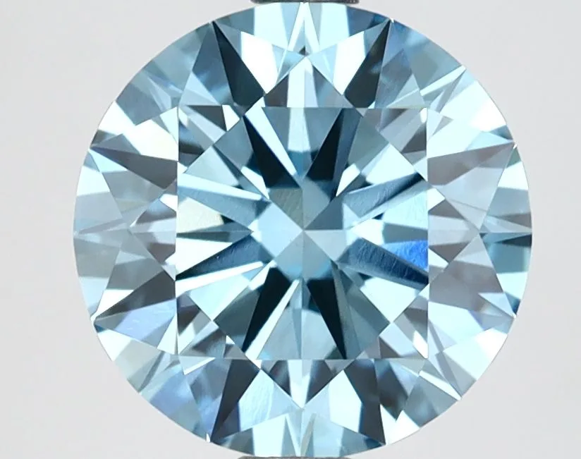 2.52 Carat Round Fancy Vivid Blue VS1 Lab Diamond 1 2.52 Carat Round Fancy Vivid Blue VS1 Lab Diamond
