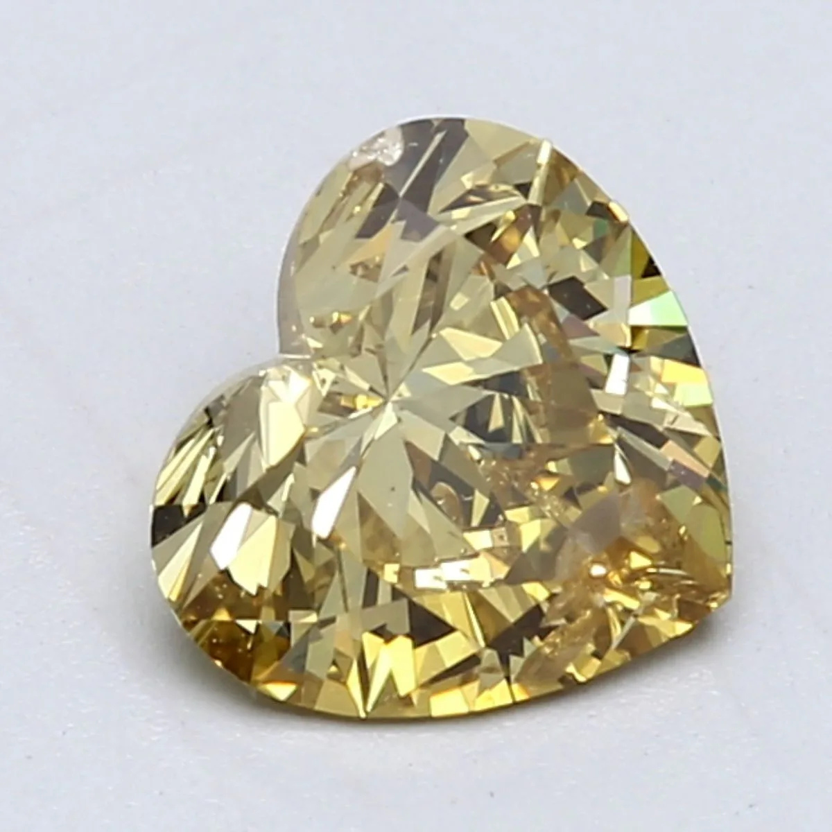 1.54 Carat Heart Fancy Deep Yellow Natural Diamond