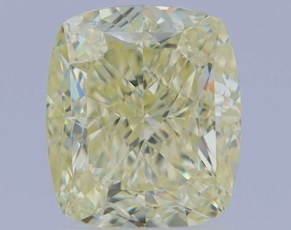 2.13 Carat Cushion Brilliant Fancy Light Yellow VS1 Natural Diamond 1 2.13 Carat Cushion Brilliant Fancy Light Yellow VS1 Natural Diamond