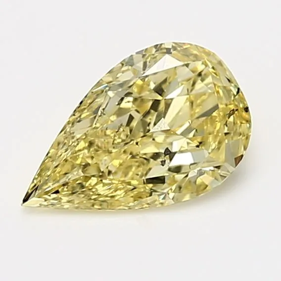 1.13 Carat Pear Fancy Intense Yellow SI2 Natural Diamond