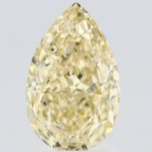 1.5 Carat Pear Fancy Light Yellow VS2 Natural Diamond