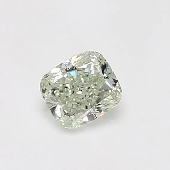 0.52 Carat Cushion Brilliant Light Green VS1 Natural Diamond