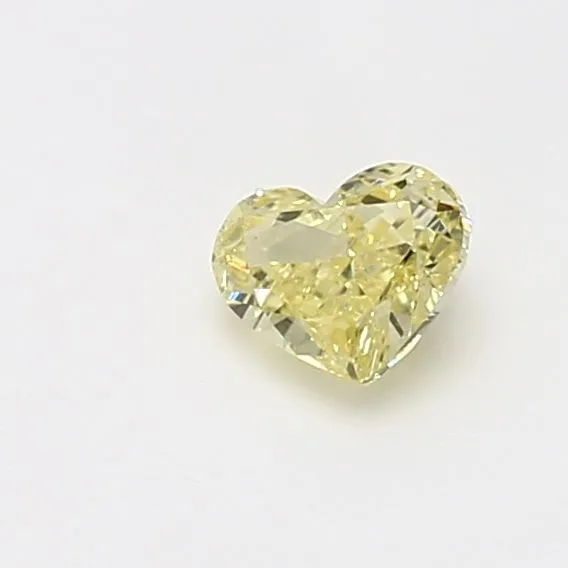 0.46 Carat Heart Fancy Intense Yellow SI1 Natural Diamond
