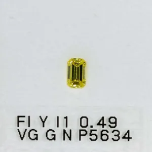 0.49 Carat Emerald Fancy Intense Yellow I1 Natural Diamond