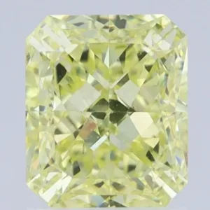 2 Carat Radiant Fancy Yellow VVS2 Natural Diamond