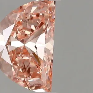 1.0 Carat Fancy Vivid Pink VS1 HALF MOON Lab Diamond