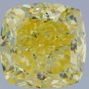 7.02 Carat Cushion Brilliant Fancy Intense Yellow VS1 Natural Diamond