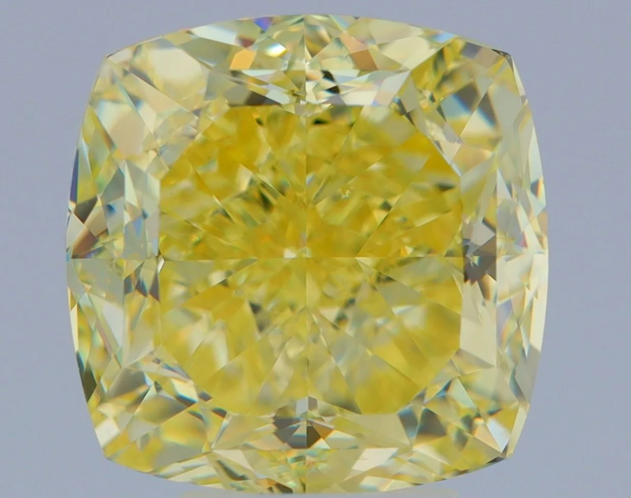 7.02 Carat Cushion Brilliant Fancy Intense Yellow VS1 Natural Diamond 1 7.02 Carat Cushion Brilliant Fancy Intense Yellow VS1 Natural Diamond