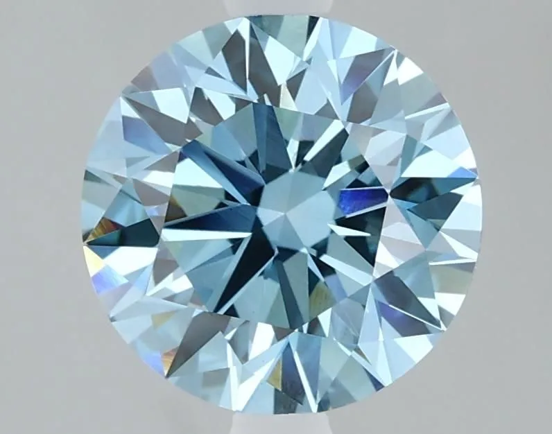 2.1 Carat Round Fancy Vivid Blue VVS2 Lab Diamond 1 2.1 Carat Fancy Vivid Blue VVS2 ROUND Lab Diamond
