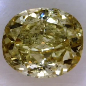 1 Carat Cushion Modified Fancy Light Yellow Natural Diamond