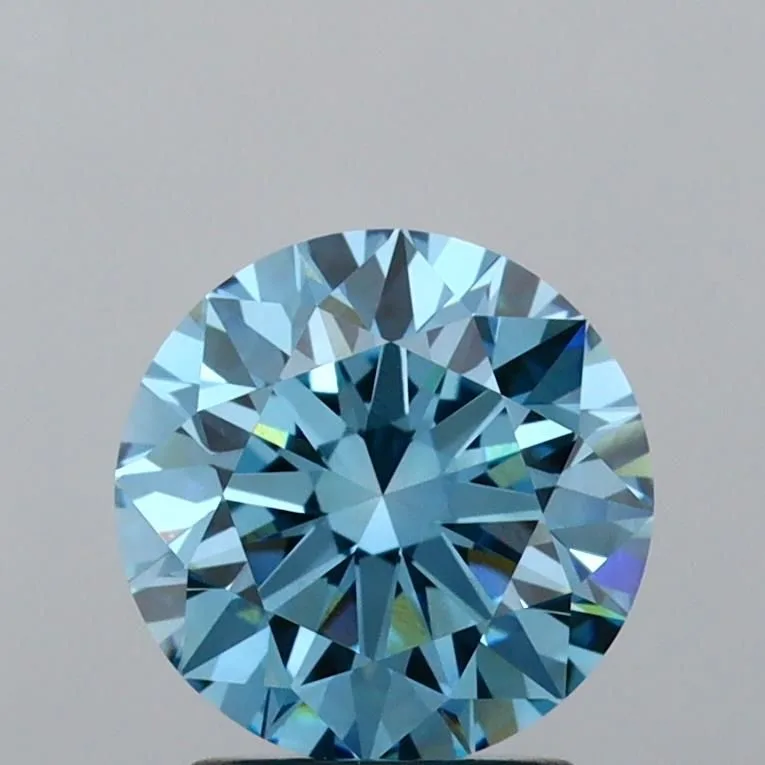2.11 Carat Fancy Vivid Blue VVS2 ROUND Lab Diamond