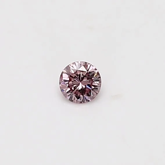 0.08 Carat Round Fancy Pink Natural Diamond