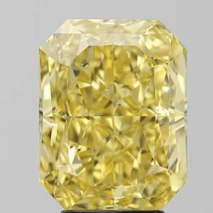 5.01 Carat Radiant Fancy Deep Yellow SI2 Natural Diamond