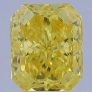 1.21 Carat Radiant Fancy Vivid Yellow VS1 Natural Diamond