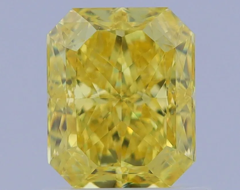 1.21 Carat Radiant Fancy Vivid Yellow VS1 Natural Diamond 1 1.21 Carat Radiant Fancy Vivid Yellow VS1 Natural Diamond
