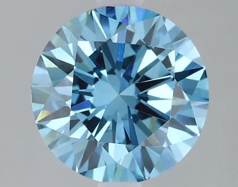 2.09 Carat Round Fancy Vivid Blue VVS2 Lab Diamond 1 2.09 Carat Round Fancy Vivid Blue VVS2 Lab Diamond