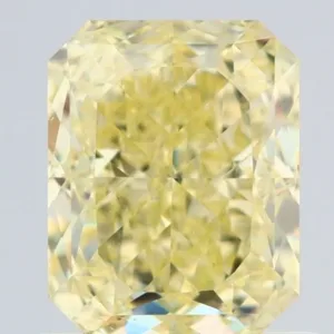 1 Carat Radiant Fancy Yellow VS2 Natural Diamond