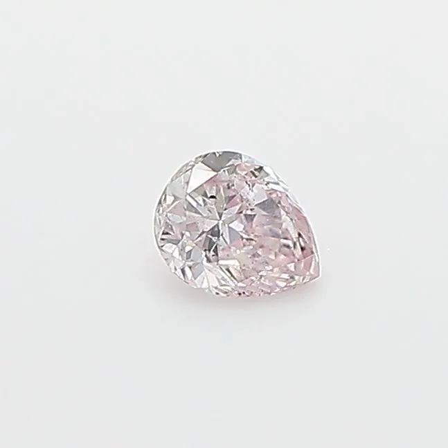 0.13 Carat Pear Fancy Light Pink Natural Diamond