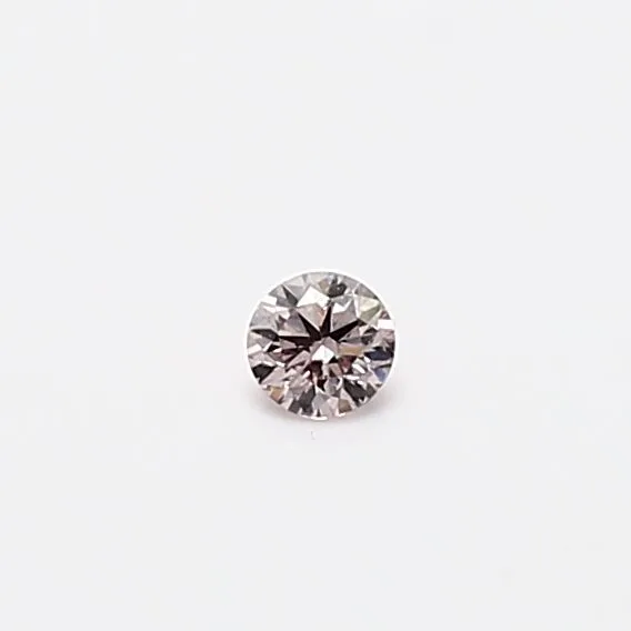 0.17 Carat Round Fancy Light Pink SI2 Natural Diamond
