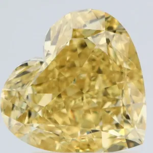 2.03 Carat Heart Fancy Deep Yellow VS2 Natural Diamond