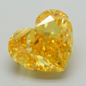 4.17 Carat Heart Fancy Vivid Yellow VVS2 Lab Diamond