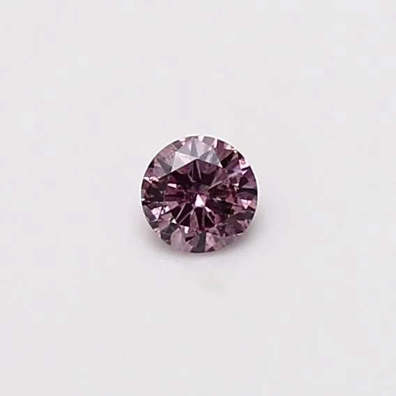 0.12 Carat Round Fancy Intense Pink I1 Natural Diamond