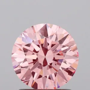 1.5 Carat Round Fancy Vivid Pink VS2 Lab Diamond