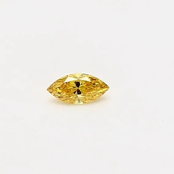 0.16 Carat Marquise Fancy Vivid Yellow VS1 Natural Diamond